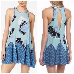 Free people someone like you trapeze floral mini dress